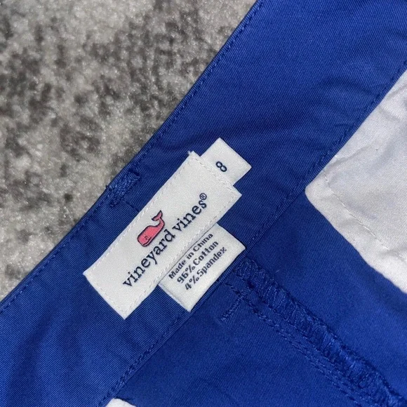 Vineyard Vines Blue 96% Cotton Skirt Red Whale Embroidery Size: 8 - Picture 3 of 4